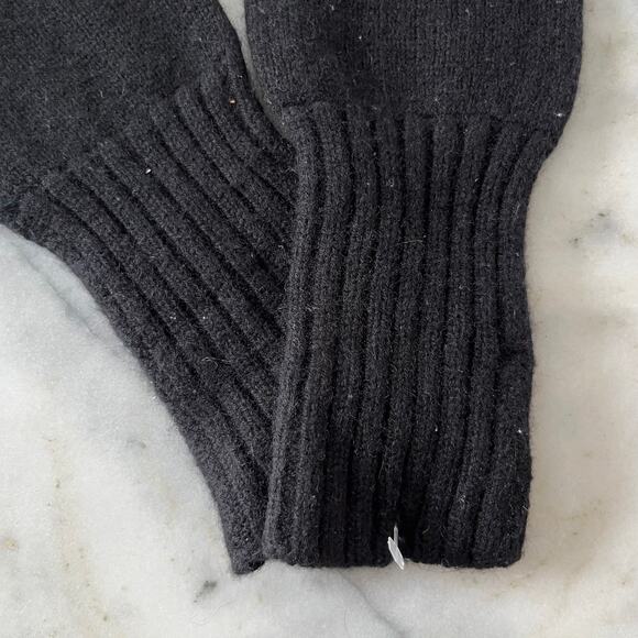 Joe Fresh Cashmere Blend Ribbed Knit Gloves – Black – O/S - Picture 3 of 5